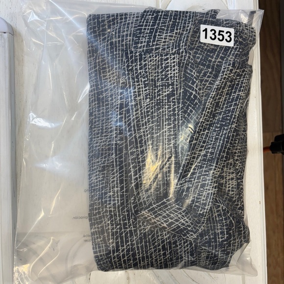 Calvin Klein Midi Wrap Dress L 3/4 Sleeve Navy Blue - Picture 9 of 9